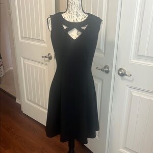 Alyx Black Ribbed Cut Out Midi Dress